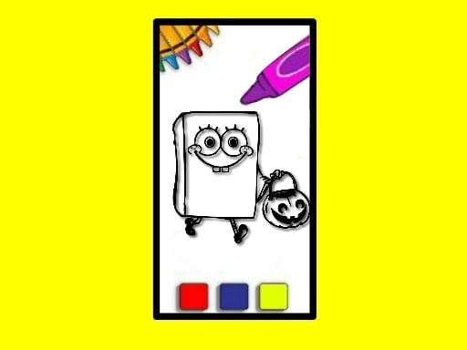 SpobgeBob Halloween Coloring Book cover